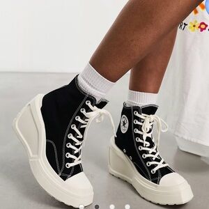 CONVERSE CHUCK 70 DE LUXE WEDGE BLACK 9.5